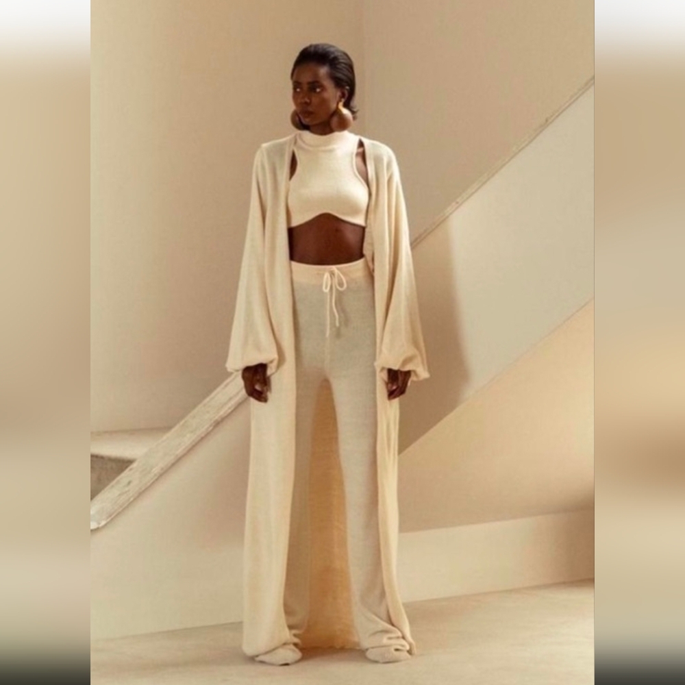 Andrea Iyamah Cream Sweater Set